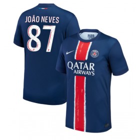 Paris Saint-Germain Joao Neves #87 Hemmakläder 2024-25 Kortärmad